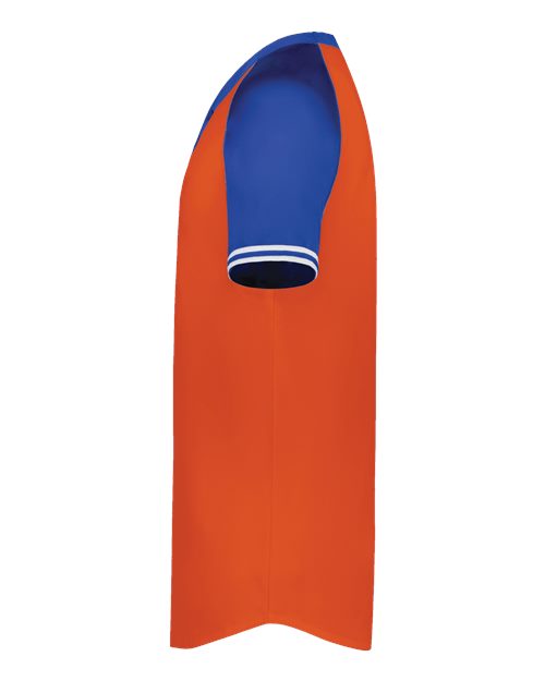 Augusta Sportswear Men's Cutter Henley Jersey 6905 - Orange/ Royal