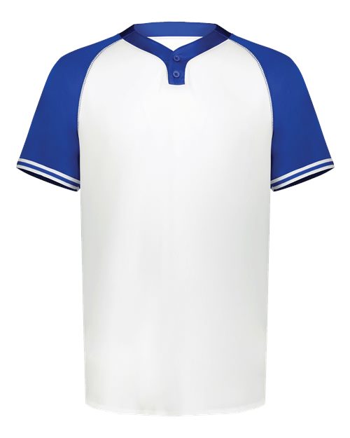 Augusta Sportswear Men's Cutter Henley Jersey 6905 - White/ Royal