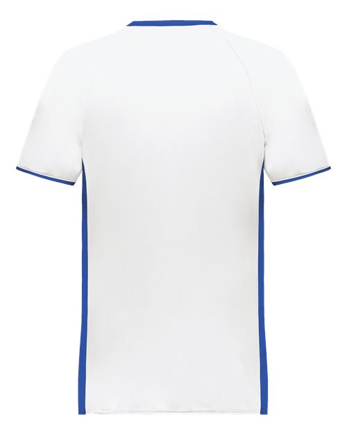 Augusta Sportswear Men's Cutter V-Neck Jersey 6907 - White/ Royal