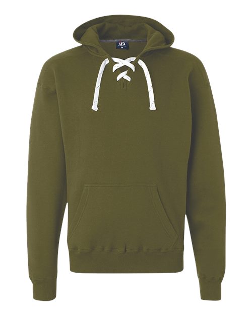 J. America Men's Sport Lace Hooded Sweatshirt 8830 - Military Green