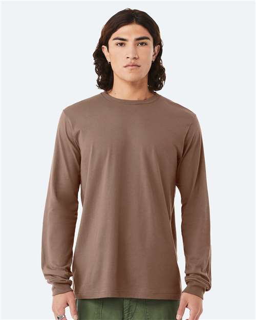 BELLA + CANVAS Unisex Jersey Long Sleeve Tee 3501 - Vintage Brown