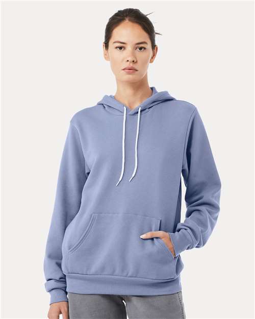 BELLA + CANVAS Unisex Sponge Fleece Hoodie Sweatshirt 3719 - Lavender Blue