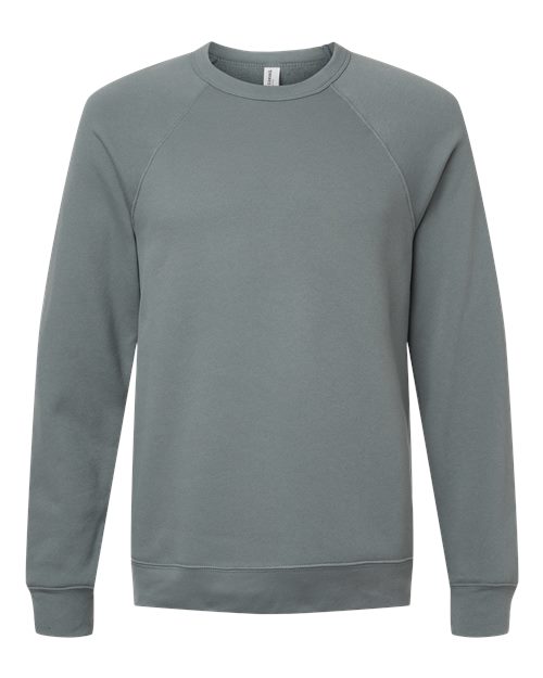BELLA + CANVAS Unisex Sponge Fleece Raglan Crewneck Sweatshirt 3901 - Blue Storm
