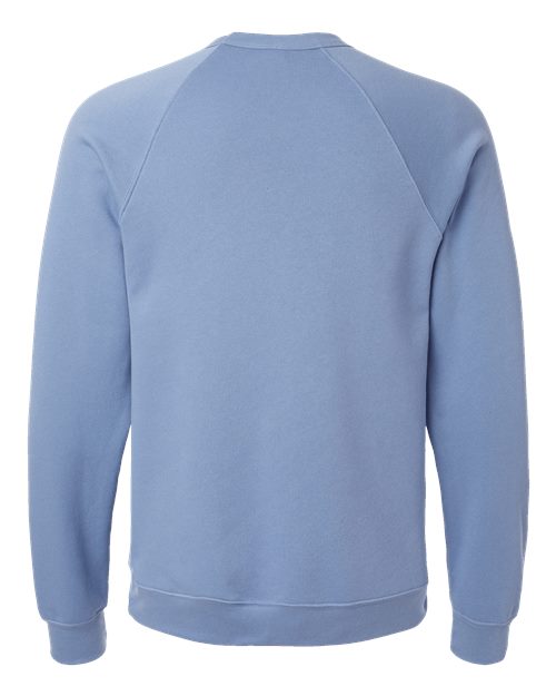 BELLA + CANVAS Unisex Sponge Fleece Raglan Crewneck Sweatshirt 3901 - Lavender Blue