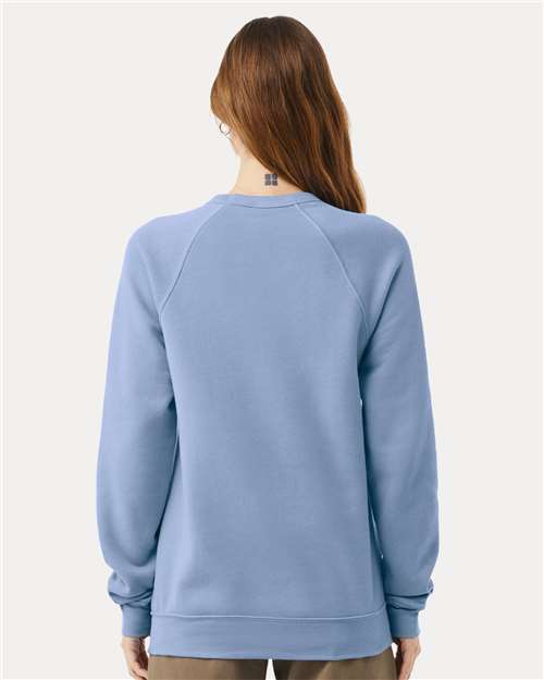 BELLA + CANVAS Unisex Sponge Fleece Raglan Crewneck Sweatshirt 3901 - Lavender Blue