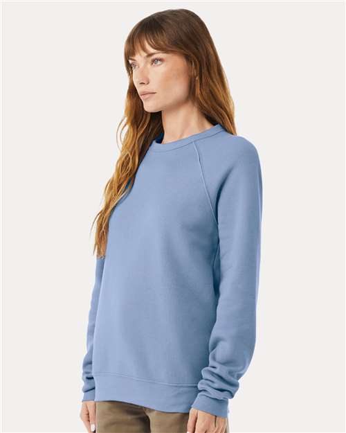 BELLA + CANVAS Unisex Sponge Fleece Raglan Crewneck Sweatshirt 3901 - Lavender Blue