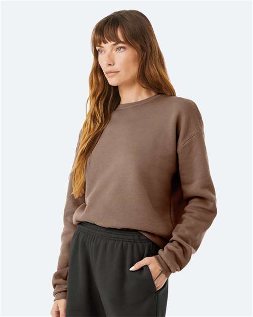 BELLA + CANVAS Unisex Sponge Fleece Drop Shoulder Crewneck Sweatshirt 3945 - Vintage Brown