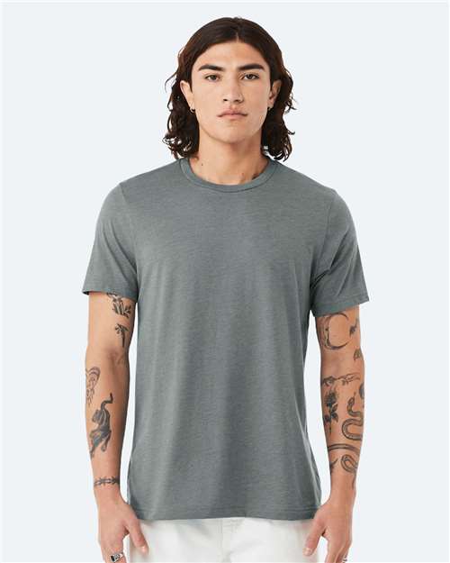 BELLA + CANVAS CVC Jersey Tee 3001CVC - Heather Blue Storm