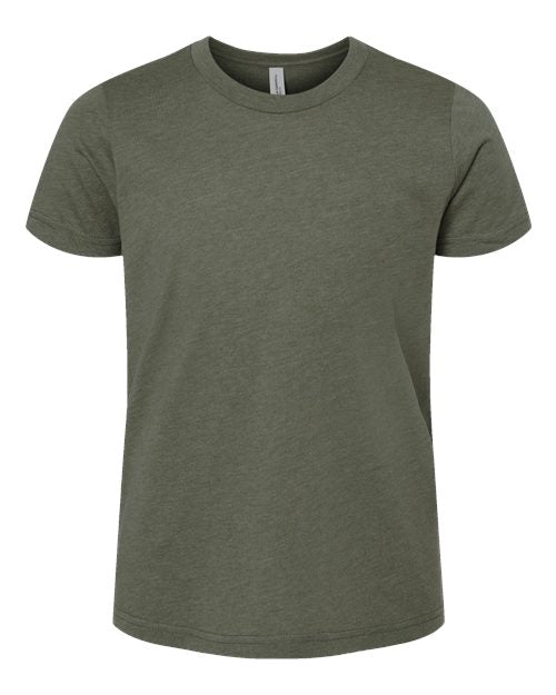 BELLA + CANVAS Youth CVC Jersey Tee 3001YCVC - Heather Military Green