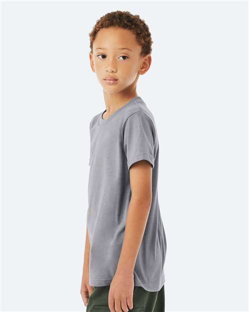 BELLA + CANVAS Youth CVC Jersey Tee 3001YCVC - Heather Storm