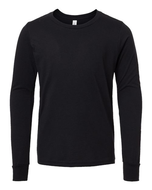BELLA + CANVAS Youth Heather CVC Long Sleeve Tee 3501YCVC