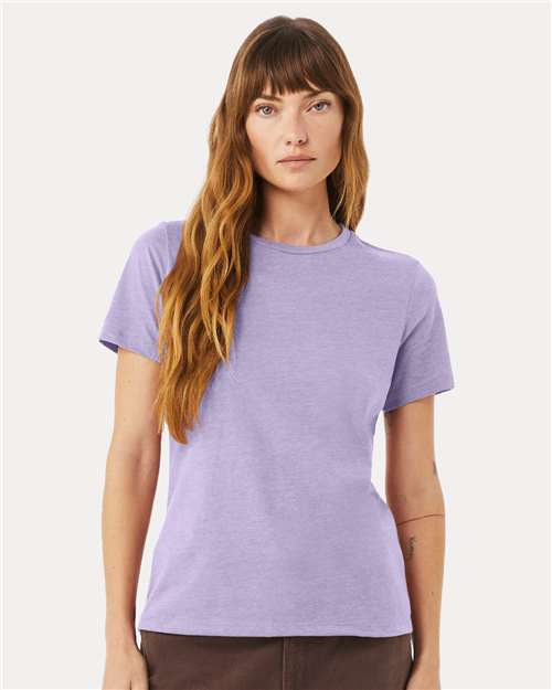BELLA + CANVAS Women’s Relaxed Fit Heather CVC Tee 6400CVC - Heather Dark Lavender