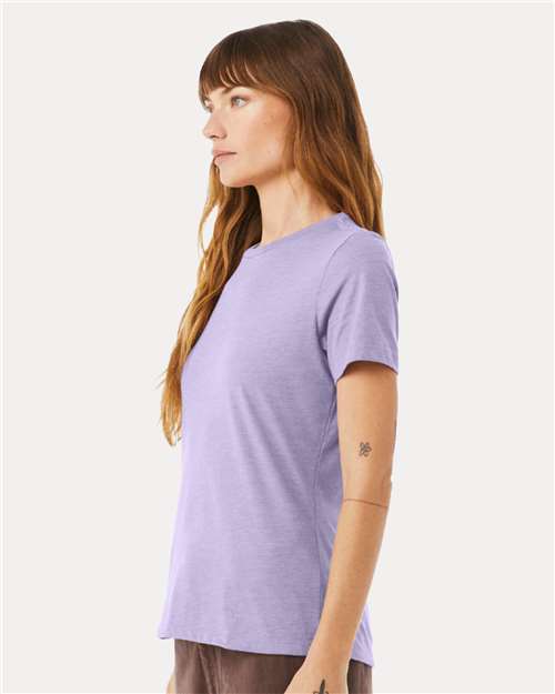 BELLA + CANVAS Women’s Relaxed Fit Heather CVC Tee 6400CVC - Heather Dark Lavender