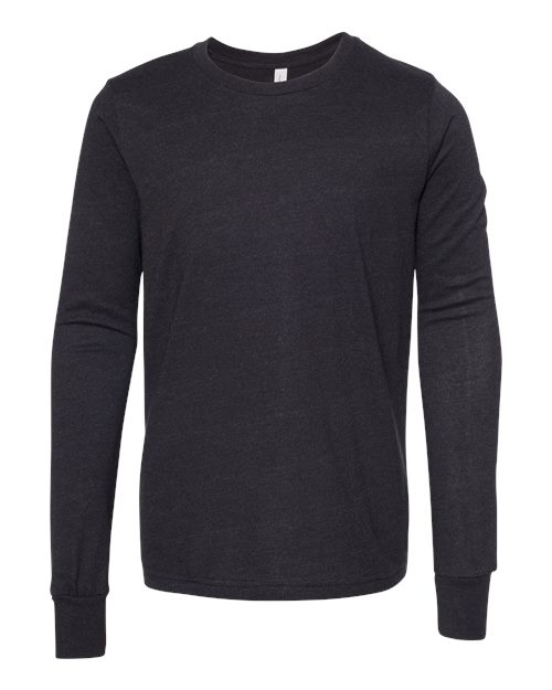 BELLA + CANVAS Youth Heather CVC Long Sleeve Tee 3501YCVC