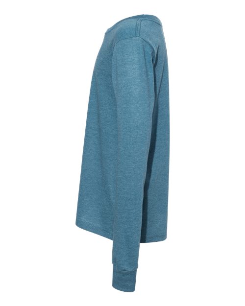 BELLA + CANVAS Youth Heather CVC Long Sleeve Tee 3501YCVC