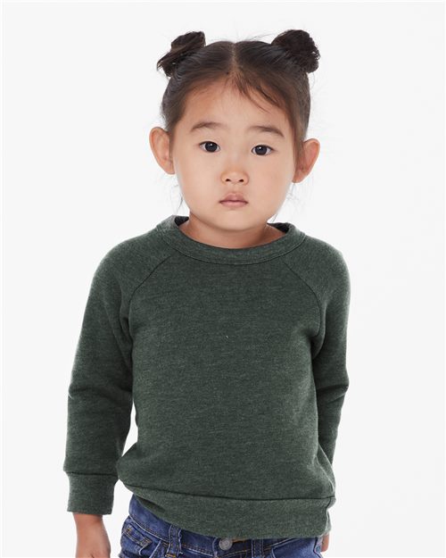 BELLA + CANVAS Toddler Sponge Fleece Raglan Crewneck Sweatshirt 3901T