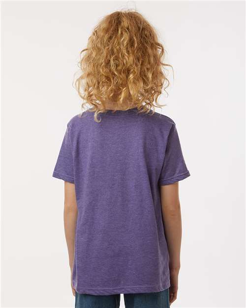 Tultex Youth Fine Jersey T-Shirt 235 - Heather Purple