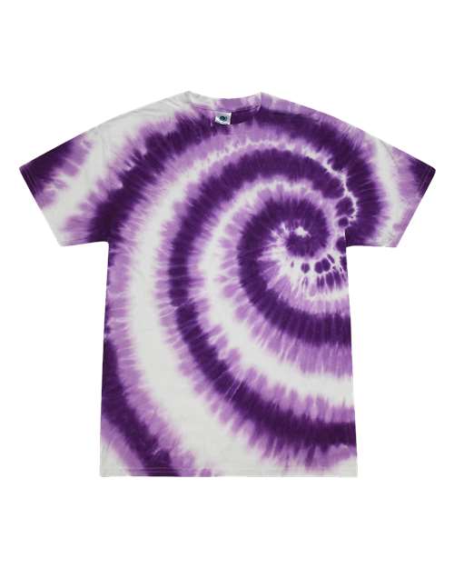Colortone Unisex Multi-Color Tie-Dyed T-Shirt 1000 - Swirl Purple