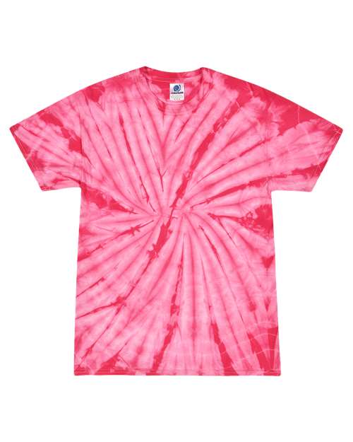 Colortone Unisex Multi-Color Tie-Dyed T-Shirt 1000 - Spider Pink