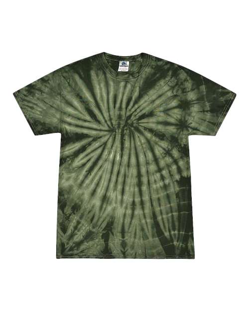 Colortone Unisex Multi-Color Tie-Dyed T-Shirt 1000 - Spider Green