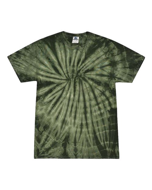 Colortone Youth Multi-Color Tie-Dyed T-Shirt 1000Y - Spider Green