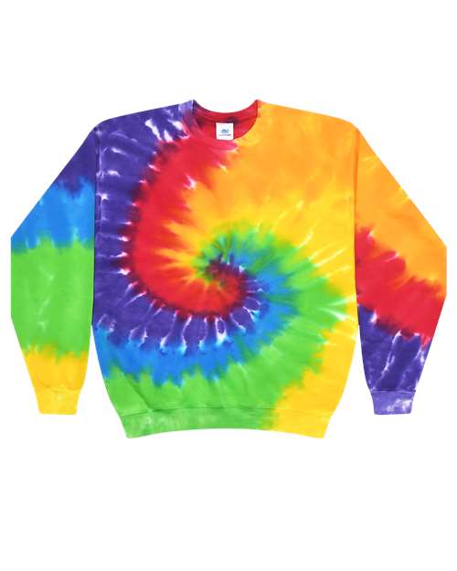 Colortone Unisex Tie-Dyed Fleece Crewneck Sweatshirt 8100