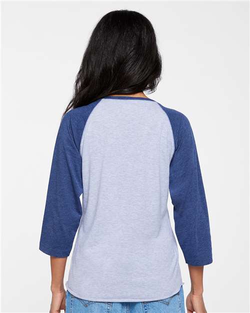 LAT Women's Baseball Fine Jersey Three-Quarter Sleeve Tee 3530