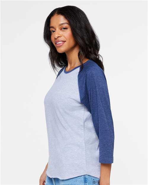 LAT Women's Baseball Fine Jersey Three-Quarter Sleeve Tee 3530