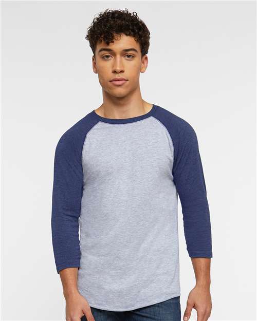 LAT Men's Baseball Fine Jersey Three-Quarter Sleeve Tee 6930