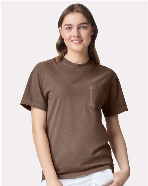Comfort Colors Unisex Garment-Dyed Heavyweight Pocket T-Shirt 6030 - Espresso