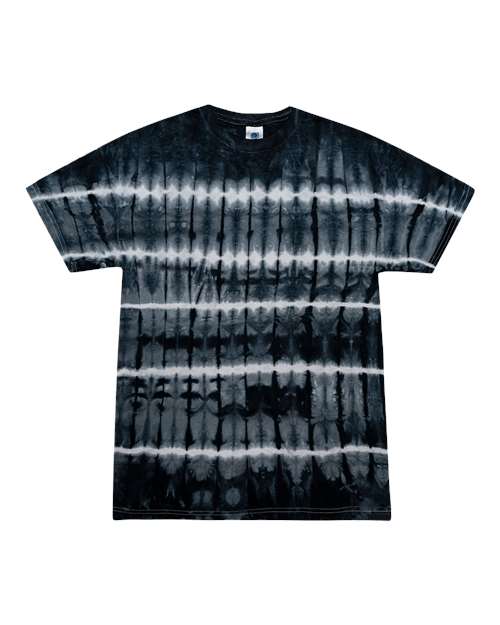 Colortone Unisex Multi-Color Tie-Dyed T-Shirt 1000 - Black Shibori