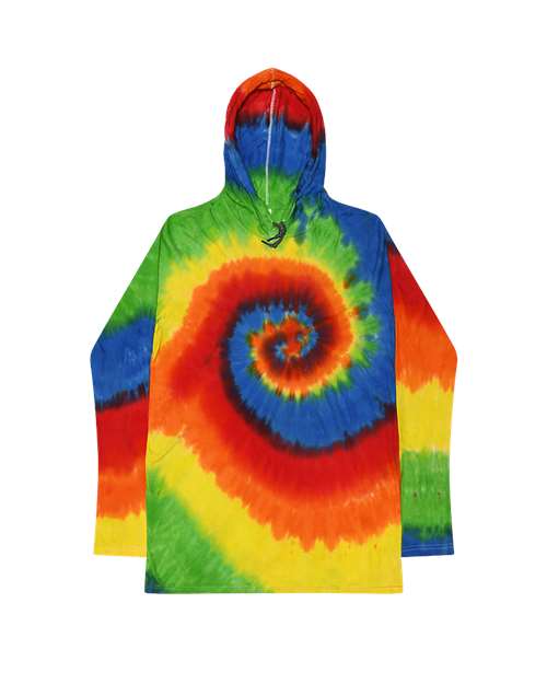 Colortone Unisex Tie-Dyed Hooded Long Sleeve T-Shirt 2777
