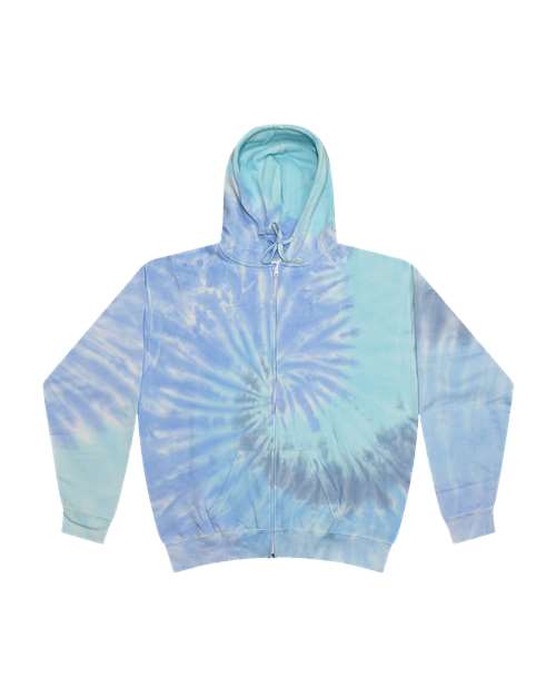 Colortone Unisex Tie-Dyed Full-Zip Hooded Sweatshirt 8888