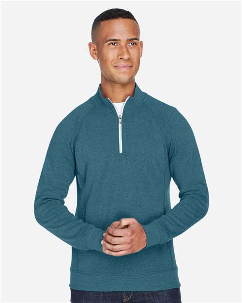 J. America Men's Triblend Quarter-Zip Sweatshirt 8869