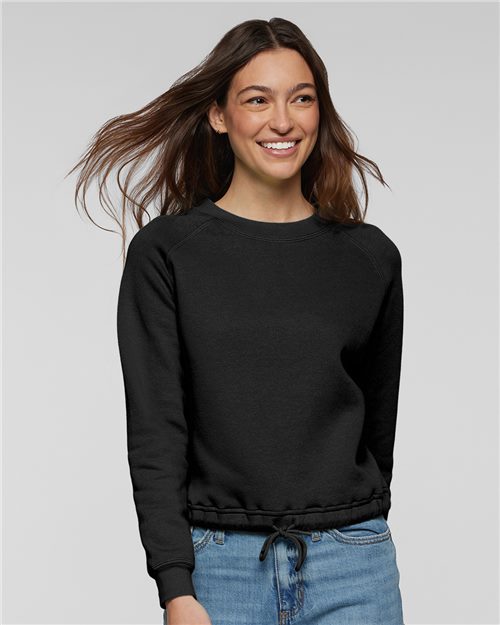 LAT Women's Relaxed 3-End Boxy Fleece Crewneck Sweatshirt 3528