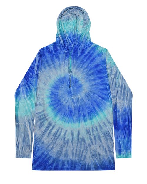 Colortone Unisex Tie-Dyed Hooded Long Sleeve T-Shirt 2777