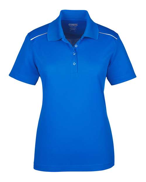 CORE365 Women's Radiant Performance Piqué Polo with Reflective Piping 78181R