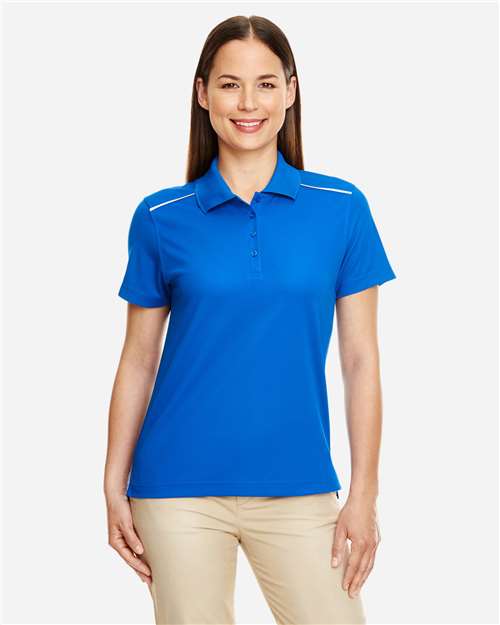 CORE365 Women's Radiant Performance Piqué Polo with Reflective Piping 78181R