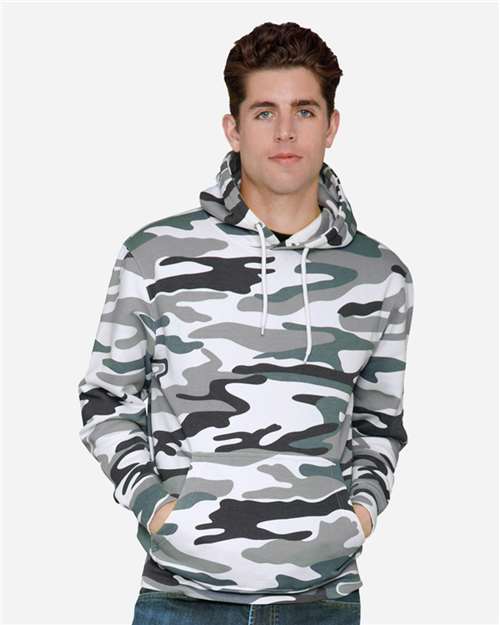 Lane Seven Unisex Premium Pullover Hooded Sweatshirt LS14001 - Sage Camo