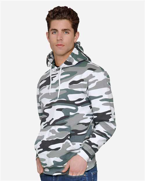 Lane Seven Unisex Premium Pullover Hooded Sweatshirt LS14001 - Sage Camo