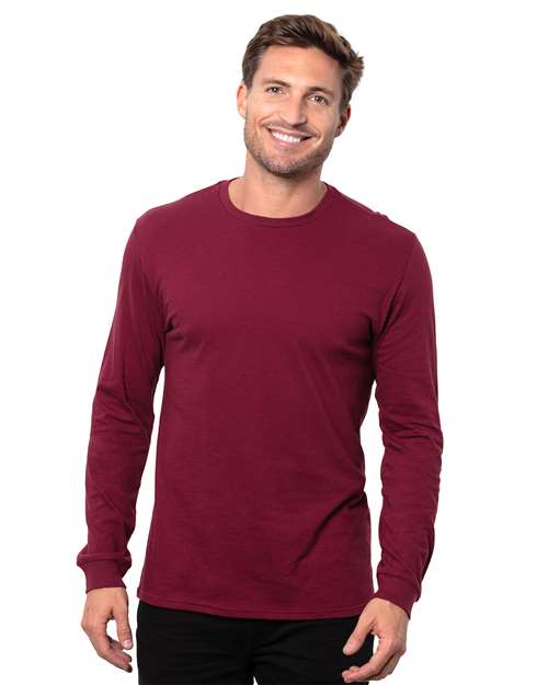 Threadfast Apparel Unisex Epic Long Sleeve T-Shirt T3000 - Maroon