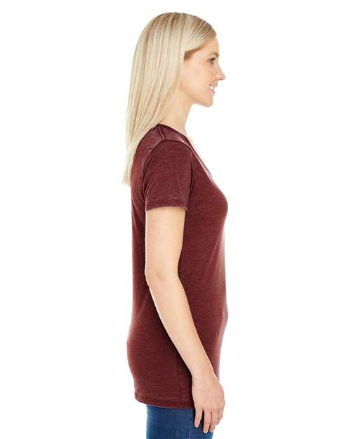 Threadfast Apparel Women's Cross Dye V-Neck T-Shirt 215B