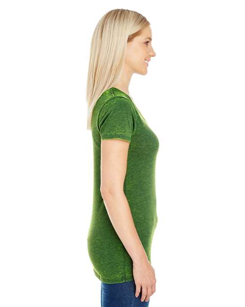 Threadfast Apparel Women's Cross Dye V-Neck T-Shirt 215B