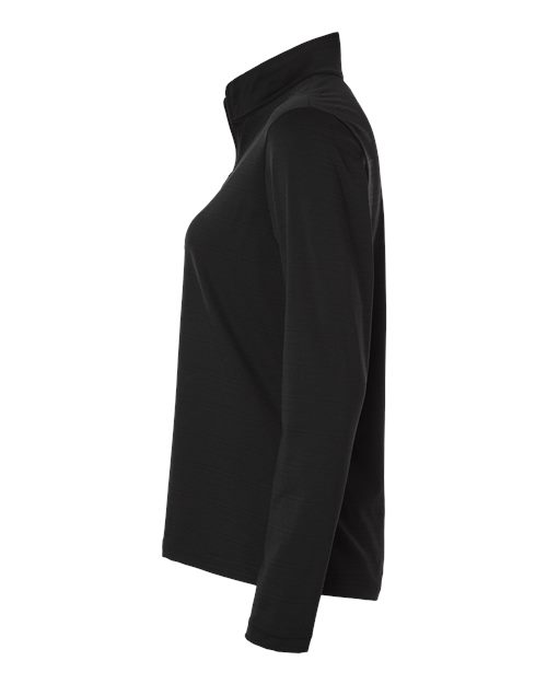 Adidas Women's Textured Stripe Quarter-Zip Pullover A709