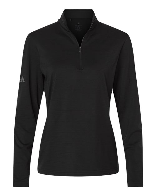 Adidas Women's Textured Stripe Quarter-Zip Pullover A709
