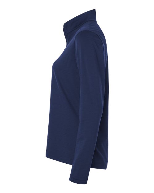 Adidas Women's Textured Stripe Quarter-Zip Pullover A709