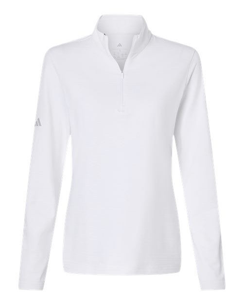 Adidas Women's Textured Stripe Quarter-Zip Pullover A709