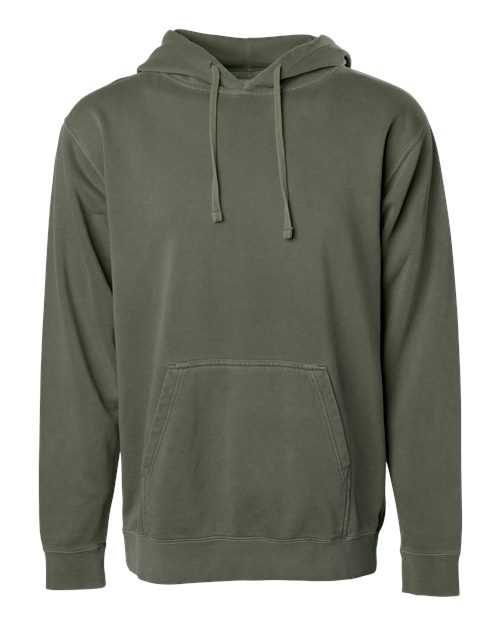 Independent Trading Co. Unisex Midweight Pigment-Dyed Hooded Sweatshirt PRM4500 - Pigment Army