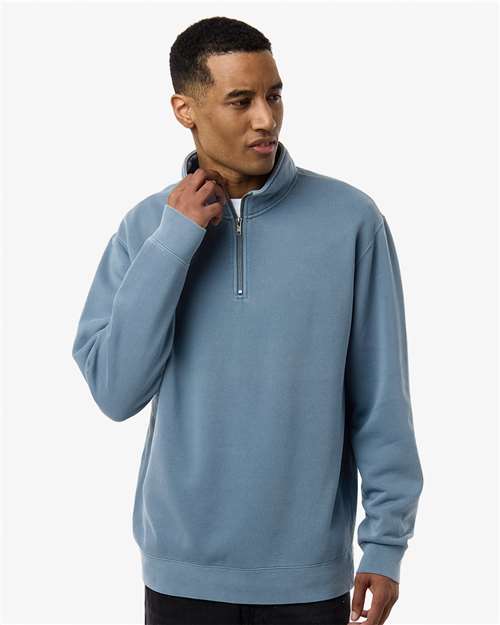 Independent Trading Co. Unisex Pigment-Dyed Quarter-Zip Pullover PRM4600QZ