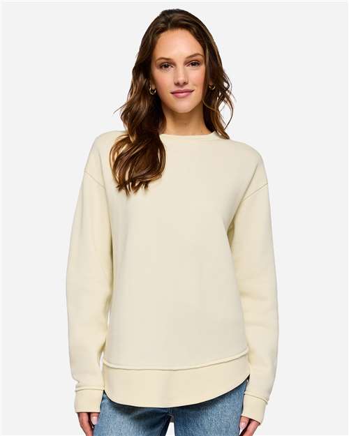 LAT Women's Weekend Fleece Crewneck Sweatshirt 3525